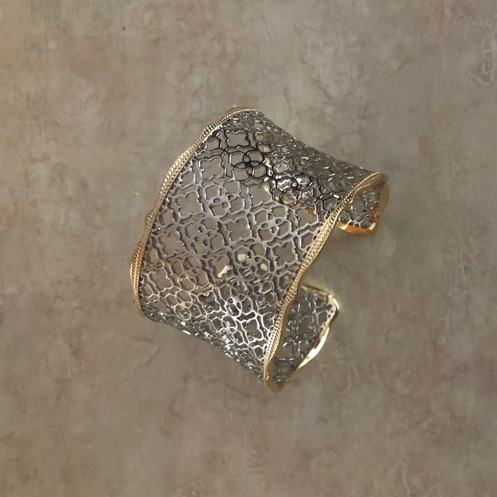 Kendra Scott Silver Filigree Mix Candice Gold Cuff